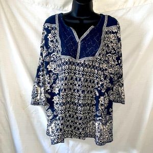 Lucky brand womens live in love free spirit tunic top hard to find